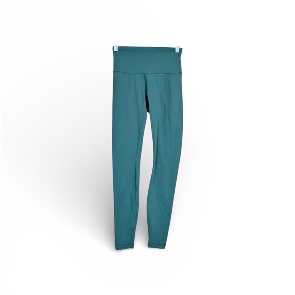 Lululemon Teal Green High Rise Leggings Womens 4 Yoga Pants Athletic Active Wear